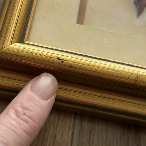 VTG 3D Decoupage Hummel Style Framed Art Two Children Artist Signed Cottagecore - Picture 12 of 14